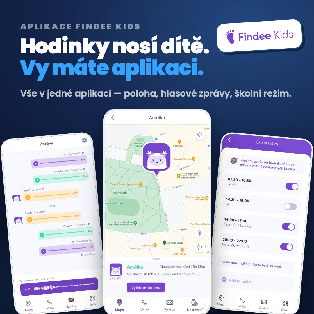 Dětské volací GPS hodinky KLOKI Moon - Modré