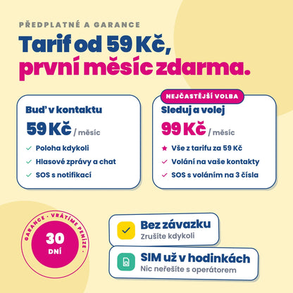 Dětské volací GPS hodinky KLOKI Moon - Modré