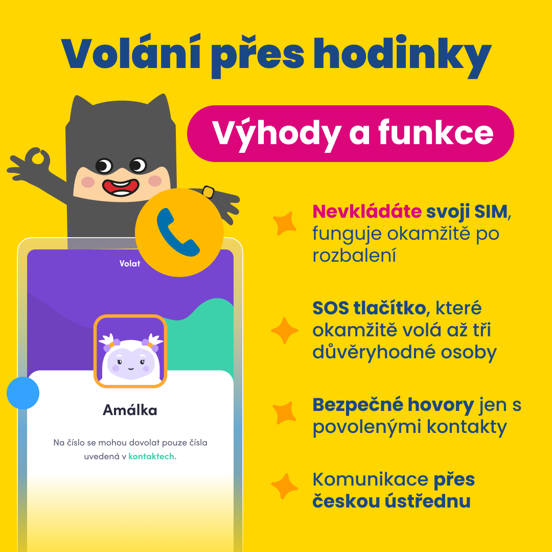 Dětské volací GPS hodinky KLOKI Star - Černé + Dárek
