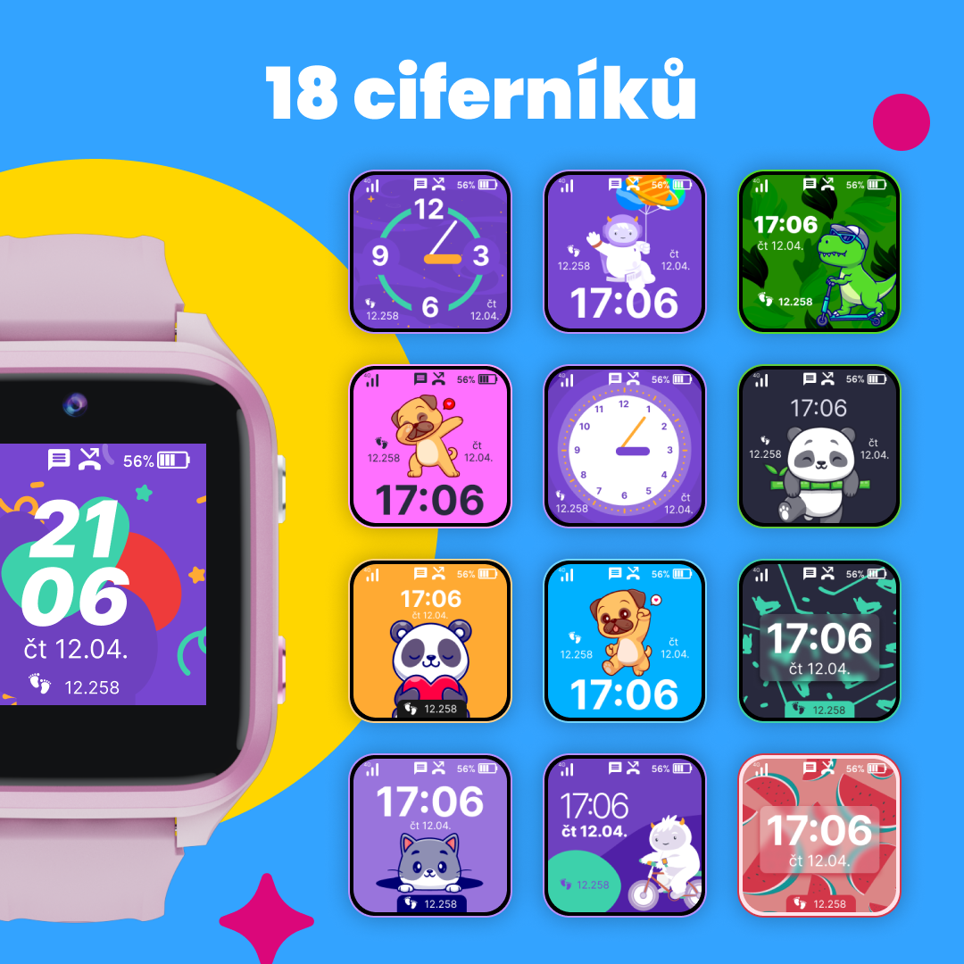 Children's GPS Calling Watch KLOKI Star - Pink