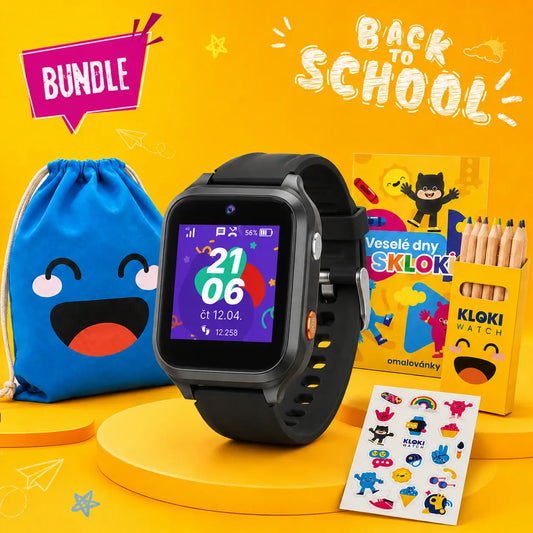 Pack Rentrée des classes : montre GPS pour enfants avec appels KLOKI Star - Noires