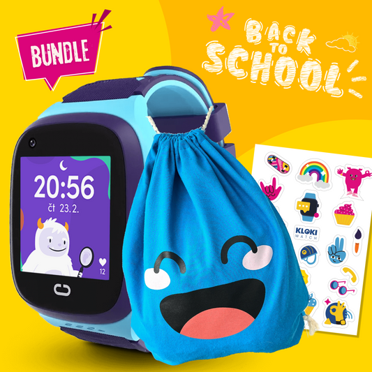 Pack de rentrée : Montre GPS avec appel pour enfants KLOKI - Bleue
