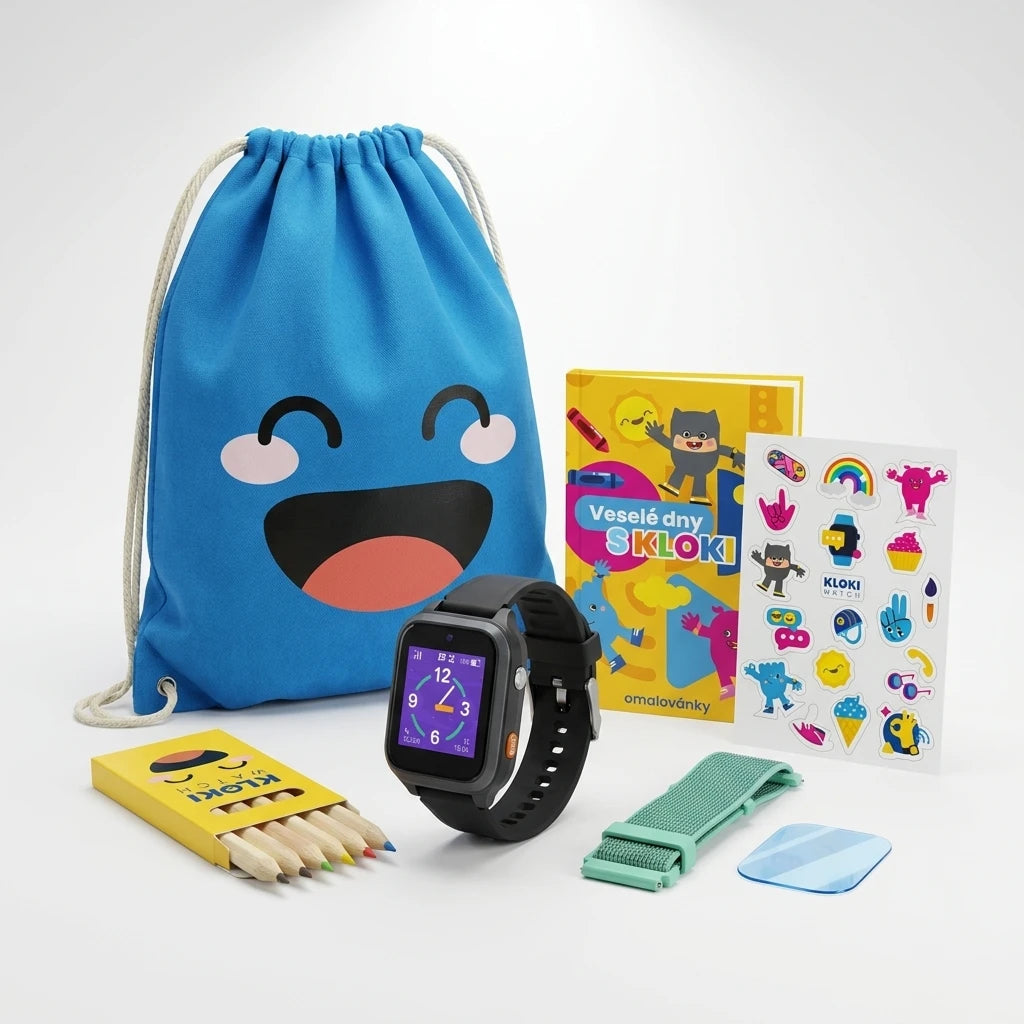 Pack Back to School MAX : montre GPS avec appels pour enfant KLOKI Star - noire