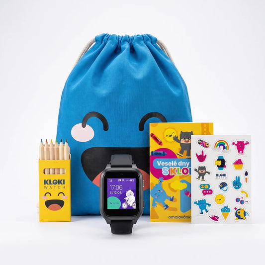 Pack Rentrée des classes : montre GPS pour enfants avec appels KLOKI Star - Noires