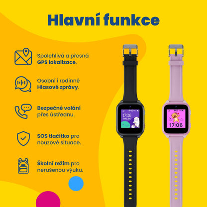 Montre GPS d'appel pour enfants KLOKI Star - Noire | Pack promotionnel