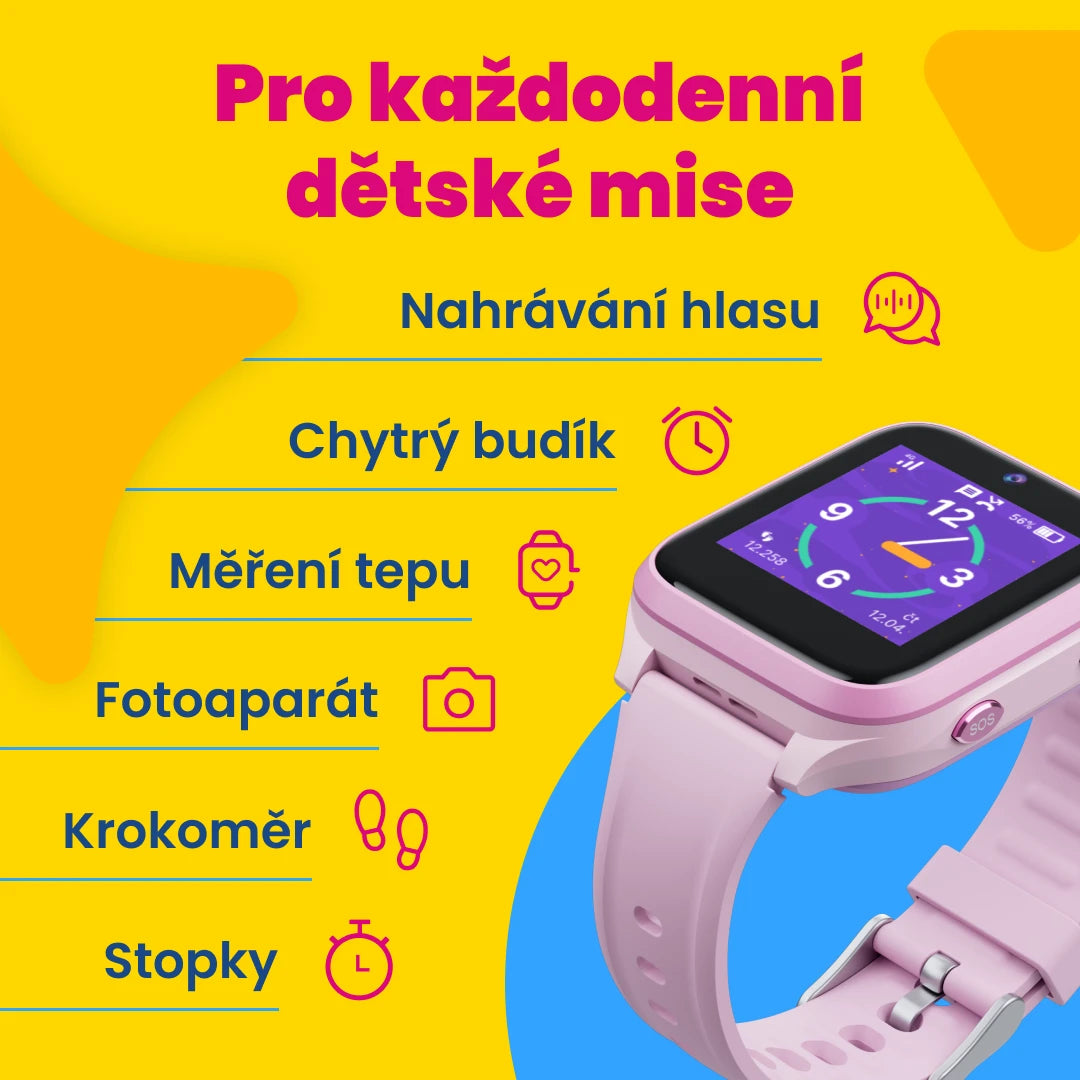 Montre GPS d'appel pour enfants KLOKI Star - Noire | Pack promotionnel