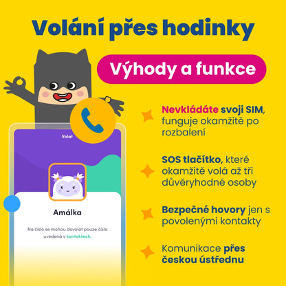 Montre GPS d'appel pour enfants KLOKI Star - Noire | Pack promotionnel