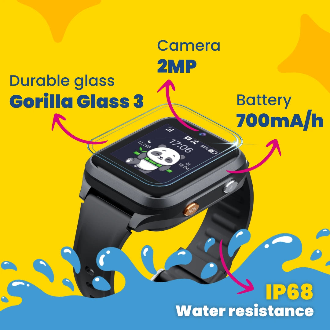KLOKI Star Kids GPS Calling Watch – Black | Summer Bundle