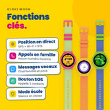 Montre GPS d'appel pour enfants KLOKI Moon - Rose