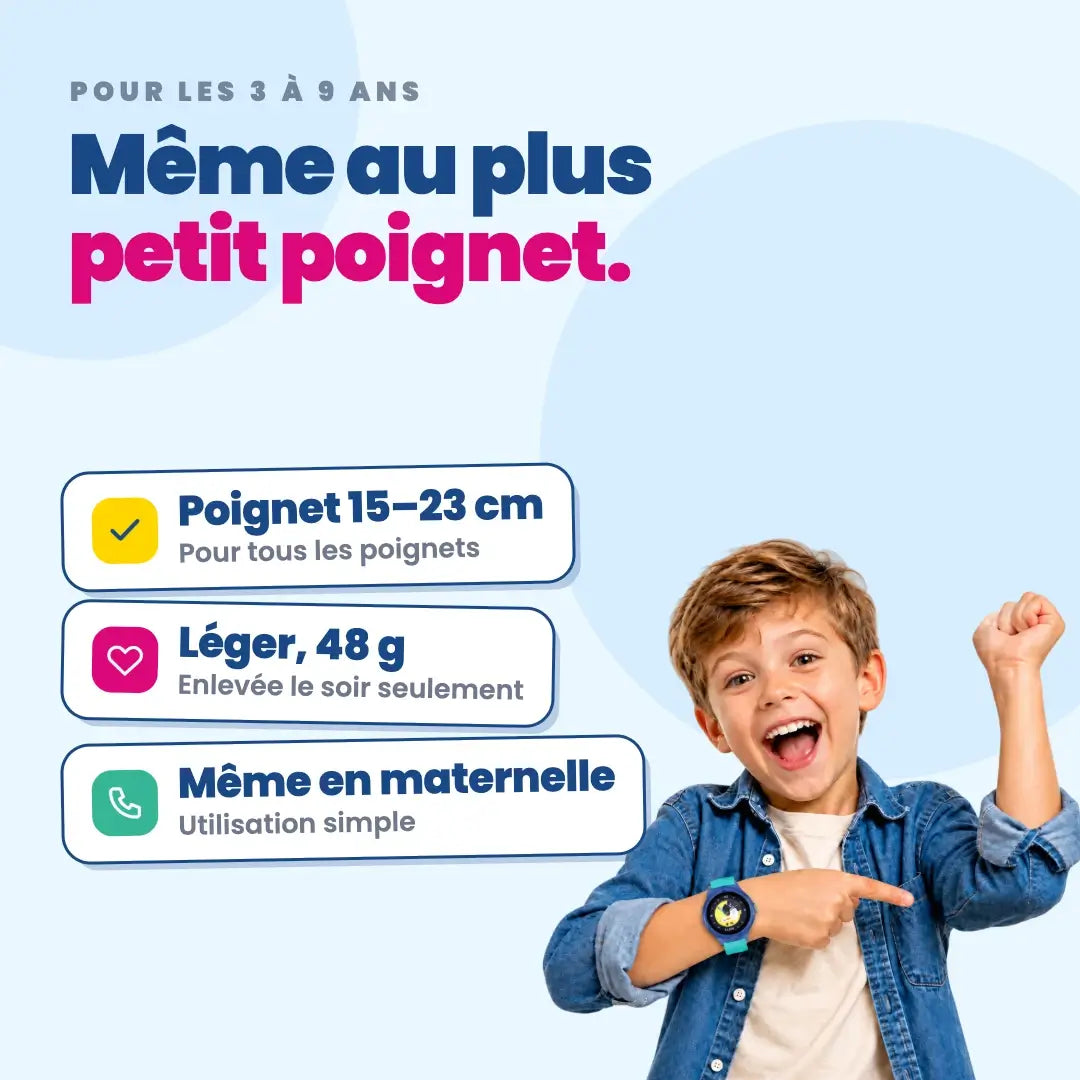 Montre GPS d'appel pour enfants KLOKI Moon - Rose