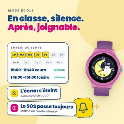 Montre GPS d'appel pour enfants KLOKI Moon - Rose