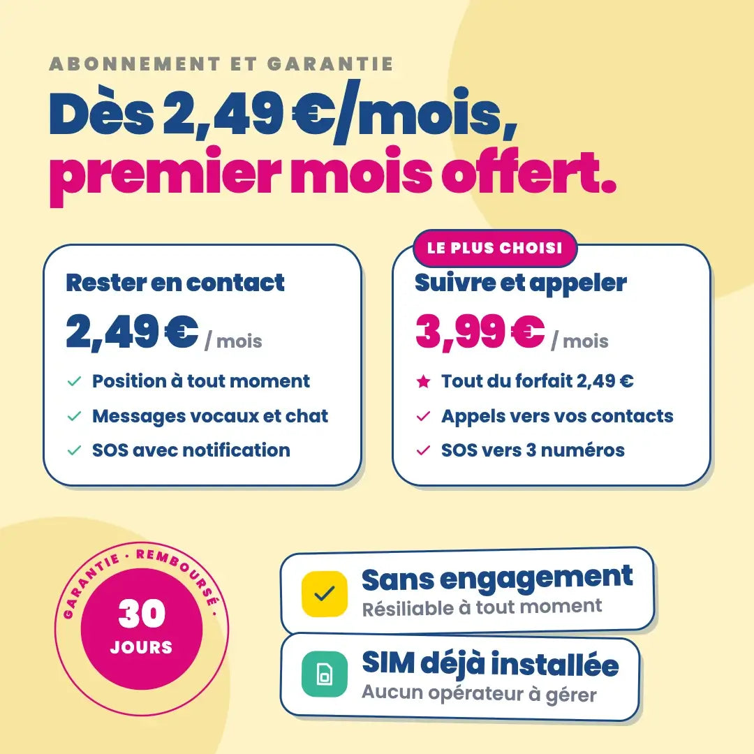 Montre GPS d'appel pour enfants KLOKI Moon - Rose
