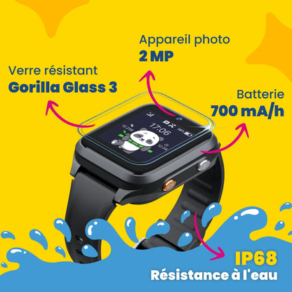 Montre GPS enfant avec appels KLOKI Star - Noire