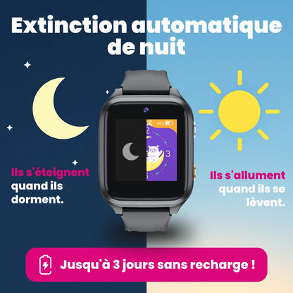 Montre GPS enfant avec appels KLOKI Star - Noire