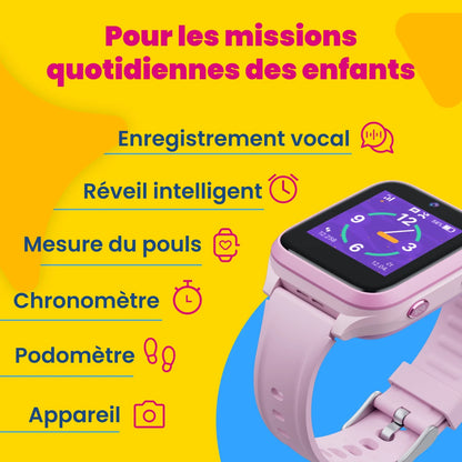 Montre GPS enfant avec appels KLOKI Star - Noire