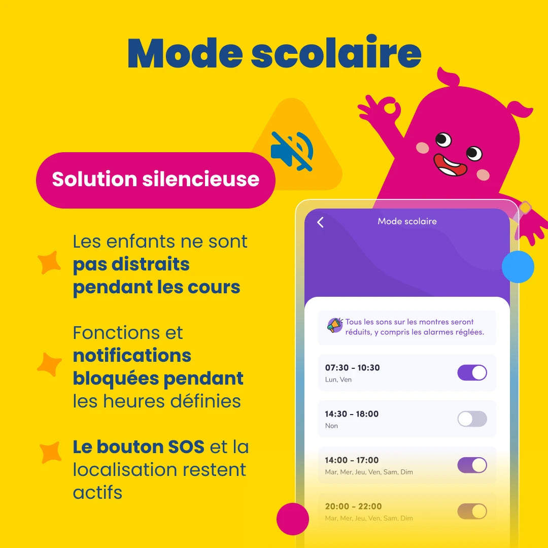 Montre GPS enfant avec appels KLOKI Star - Noire