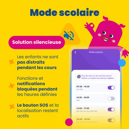 Montre GPS enfant avec appels KLOKI Star - Noire