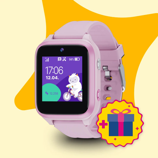 Montre GPS enfant avec appels KLOKI Star - Rose