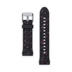 Noir à pois roses